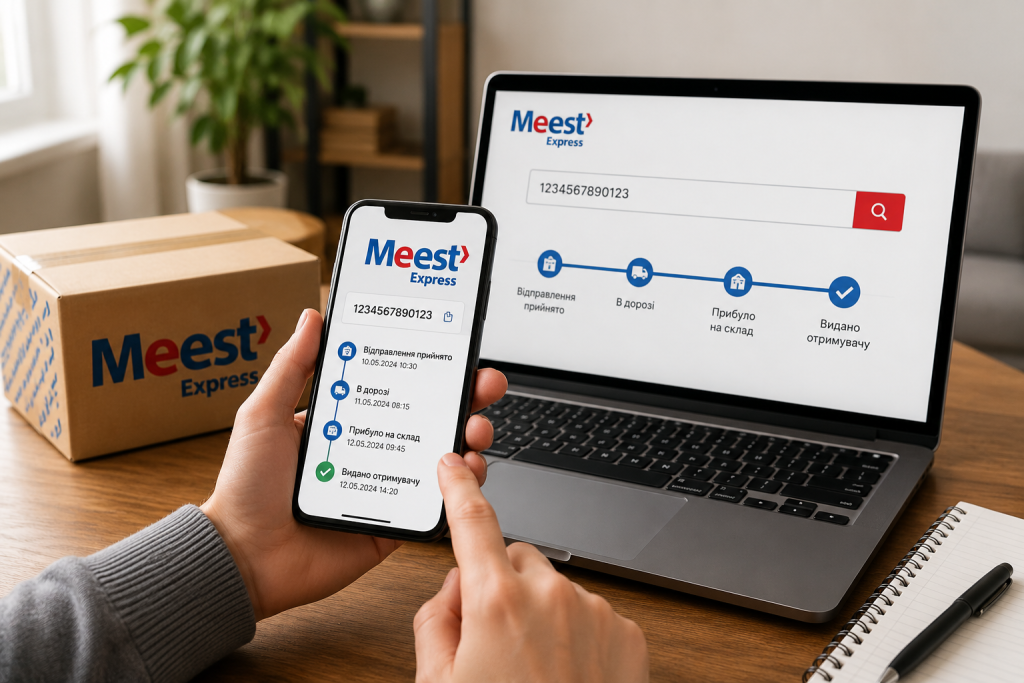 Відстеження посилки Meest Express: покрокова інструкція Відстеження посилки Meest Express на смартфоні та ноутбуці з перевіркою етапів доставки відправлення